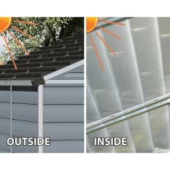 8x8ft Palram SkyLight Dark Grey Apex Shed 7 8x8ft Palram SkyLight Dark Grey Apex Shed -Garden Furniture Store 12806784 2014833198852294