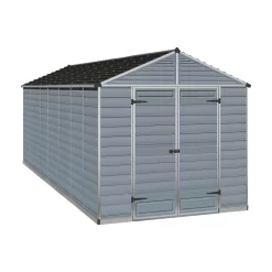 8x16ft Palram SkyLight Dark Grey Apex Shed