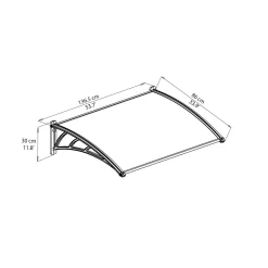 Palram - Canopia Canopy Neo 1350 Grey Twinwall 13 Palram - Canopia Canopy Neo 1350 Grey Twinwall -Garden Furniture Store 12807312 1234833218003766