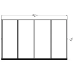 Palram - Canopia Canopy Bordeaux 2230 White Clear -Garden Furniture Store 12807320 1944833216591069
