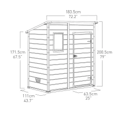 Keter Manor 6 X 4ft Outdoor Garden Pent Storage Shed - Beige/Brown -Garden Furniture Store 12808002 2075036177226321
