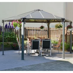 Palram - Canopia Monaco Hexagonal Garden Gazebo Grey 14 Palram - Canopia Monaco Hexagonal Garden Gazebo Grey -Garden Furniture Store 12810973 1644924172856303