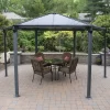 Palram - Canopia Monaco Hexagonal Garden Gazebo Grey -Garden Furniture Store 12810973 1864924172689461