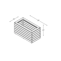 Forest Garden Wooden Linear Double Planter -Garden Furniture Store 12814339 1614832957123241