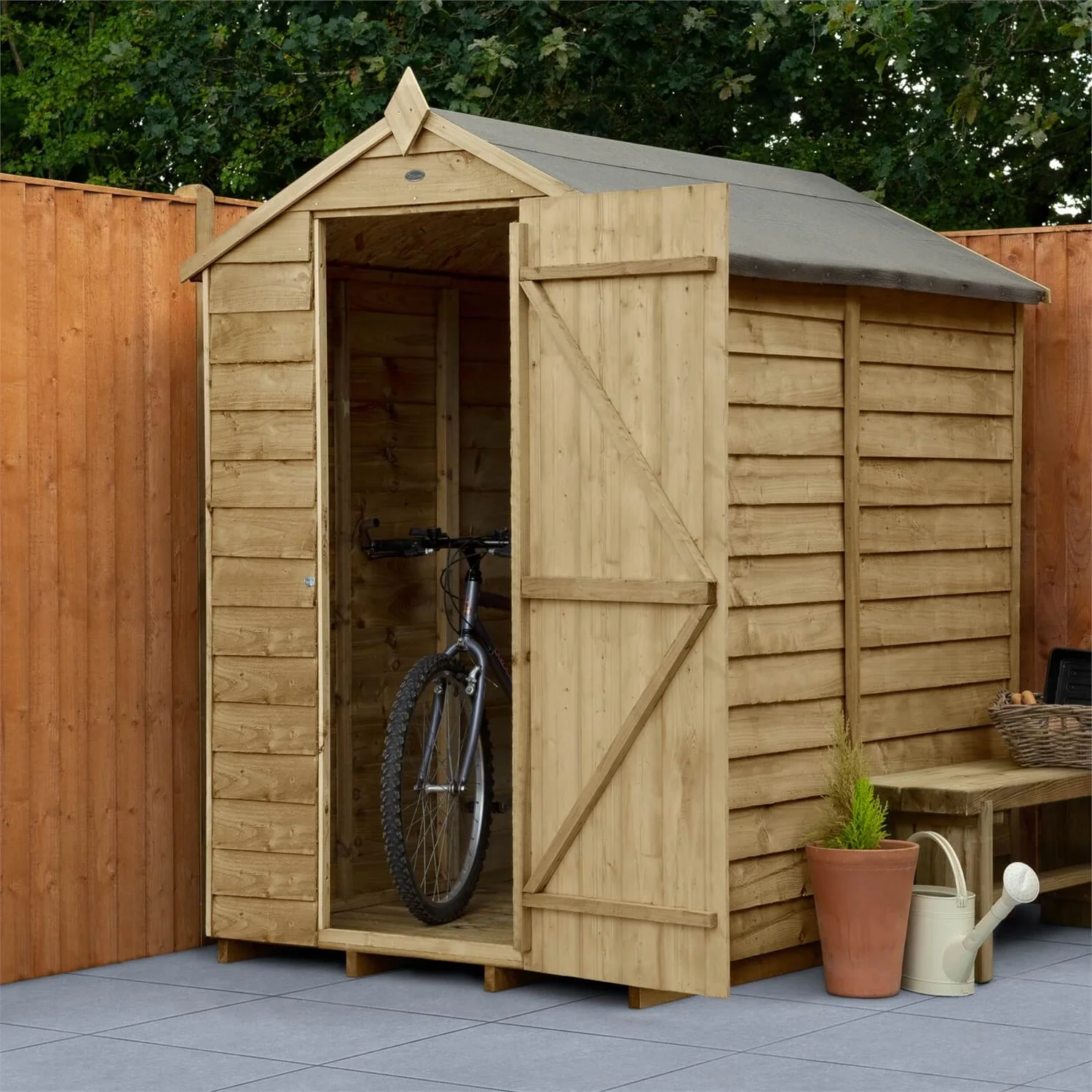 Forest 6 X 4ft Overlap Pressure Treated Apex Shed - No Window Incl. Installation 4 Forest 6 X 4ft Overlap Pressure Treated Apex Shed - No Window Incl. Installation - Image 2