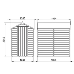 Forest 6 X 4ft Overlap Pressure Treated Apex Shed - No Window Incl. Installation 20 Forest 6 X 4ft Overlap Pressure Treated Apex Shed - No Window Incl. Installation -Garden Furniture Store 12814910 1054832993238933