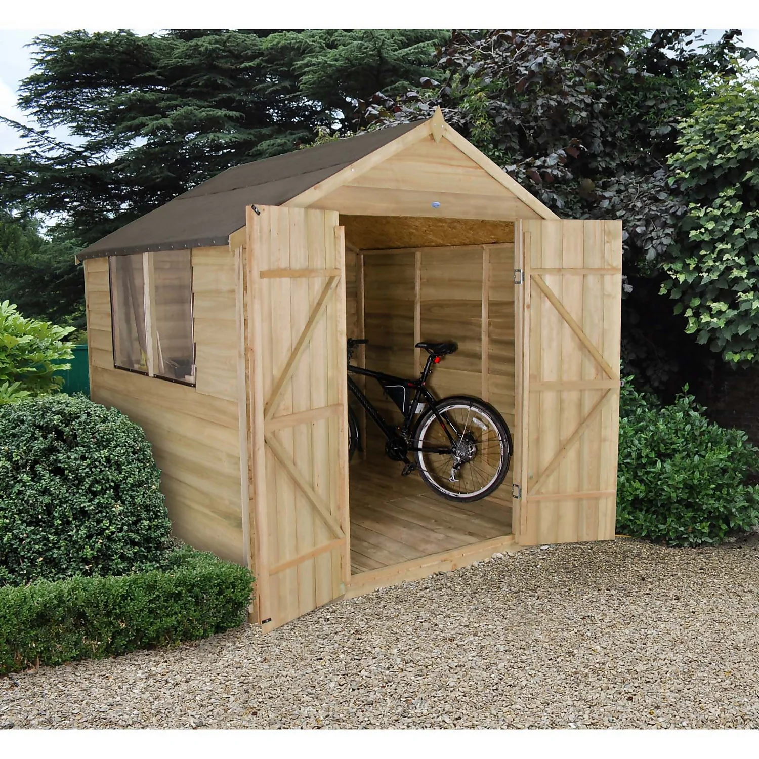 7x7ft Forest Wooden Overlap Pressure Treated Apex Shed -incl. Installation 4 7x7ft Forest Wooden Overlap Pressure Treated Apex Shed -incl. Installation - Image 2