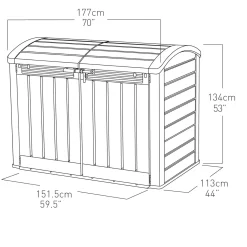 Keter Store It Out Ultra Outdoor Garden Storage Shed - Beige & Brown - 2000L -Garden Furniture Store 12815621 9184833203934891