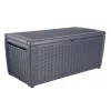 Keter Sumatra Rattan Effect Outdoor Garden Storage Box 511L - Anthracite -Garden Furniture Store 12815762 1164845691783143