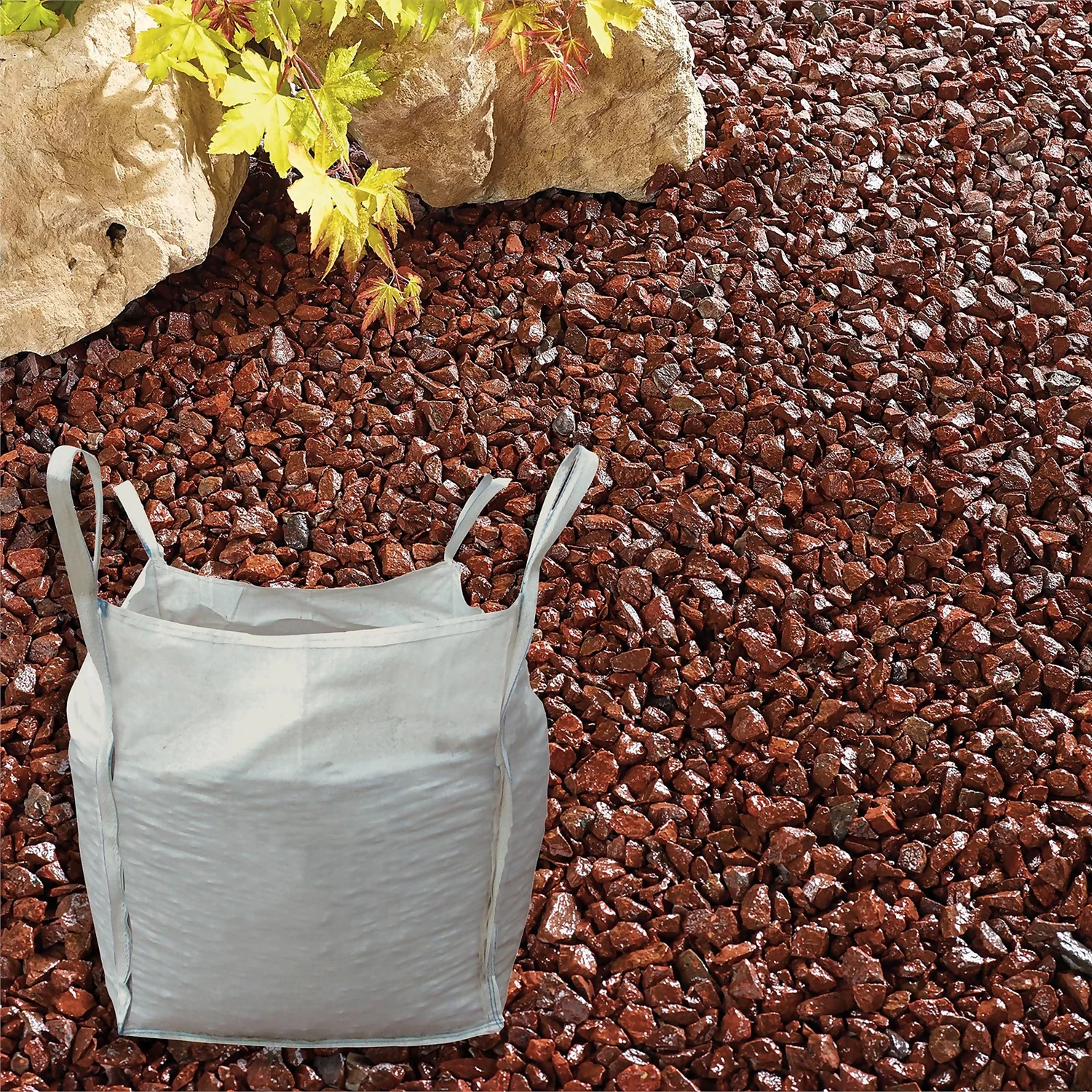 Stylish Stone Red Chippings - Bulk Bag 750 Kg 3 Stylish Stone Red Chippings - Bulk Bag 750 Kg