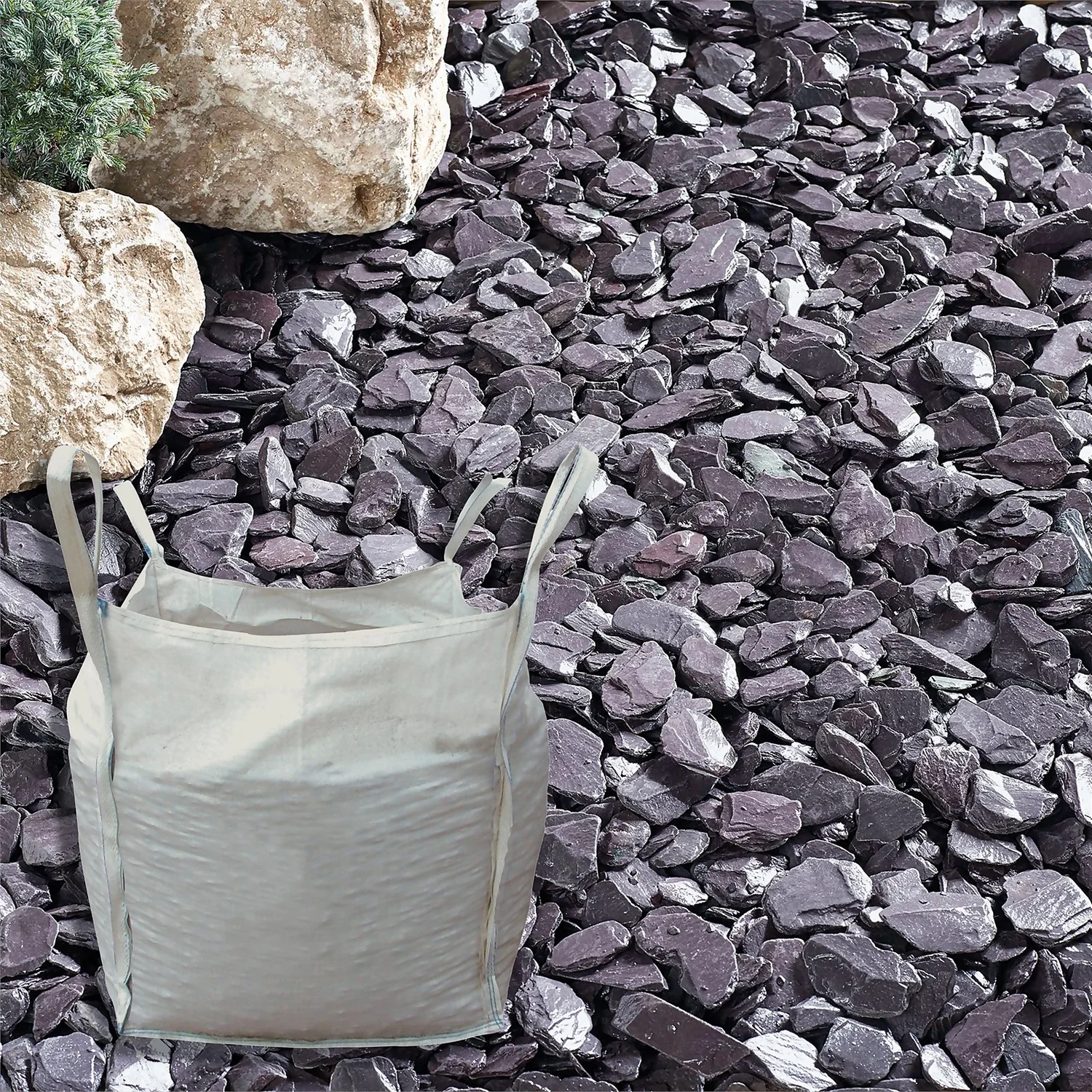 Stylish Stone Plum Slate 40mm - Bulk Bag 750 Kg 3 Stylish Stone Plum Slate 40mm - Bulk Bag 750 Kg