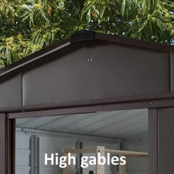 Yardmaster 8x6ft Woodgrain Metal Shed -Garden Furniture Store 12817668 1665040006015231