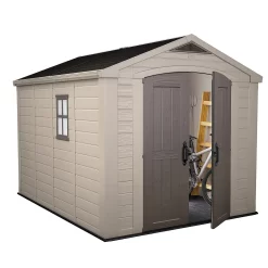 Keter Factor 8 X 11ft Outdoor Garden Apex Storage Shed - Beige/Brown 14 Keter Factor 8 X 11ft Outdoor Garden Apex Storage Shed - Beige/Brown -Garden Furniture Store 12817718 1354895623422864