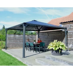 Palram - Canopia Palermo 4300 Garden Gazebo Grey -Garden Furniture Store 12819403 3184893347431752