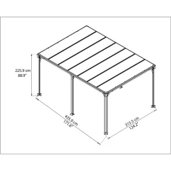 Palram - Canopia Milano 4300 Garden Gazebo Grey Bronze 17 Palram - Canopia Milano 4300 Garden Gazebo Grey Bronze -Garden Furniture Store 12821928 9554833173520981
