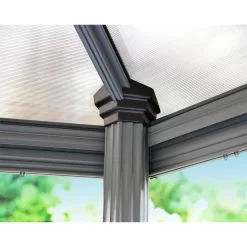 Palram - Canopia Roma Hexagonal Garden Gazebo Grey -Garden Furniture Store 12821930 1024833174980112
