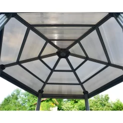 Palram - Canopia Roma Hexagonal Garden Gazebo Grey -Garden Furniture Store 12821930 6544833174932253