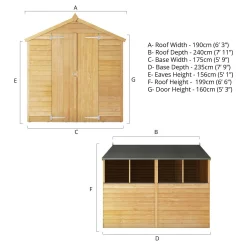 Mercia 8 X 6ft Overlap Double Door Apex Shed -Garden Furniture Store 12822309 3555029433572635