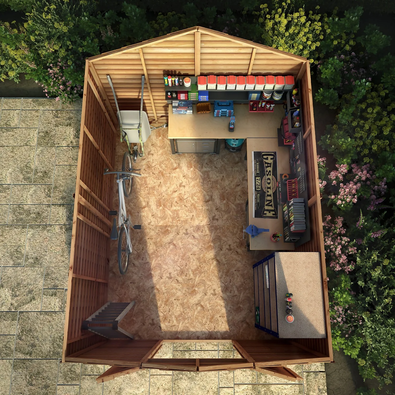 Mercia 10 X 8ft Overlap Double Door Apex Windowless Shed 5 Mercia 10 X 8ft Overlap Double Door Apex Windowless Shed - Image 3