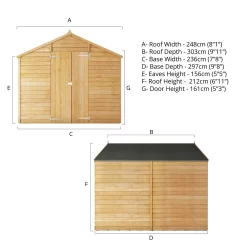 Mercia 10 X 8ft Overlap Double Door Apex Windowless Shed 20 Mercia 10 X 8ft Overlap Double Door Apex Windowless Shed -Garden Furniture Store 12822434 3665033314467699