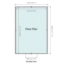 Mercia 12 X 8ft Overlap Apex Windowless Shed -Garden Furniture Store 12822437 1724833224138472