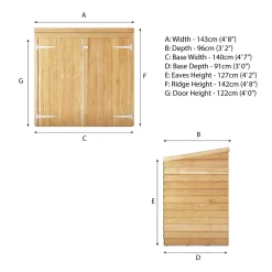 Mercia Overlap Pent Mowerstore 3x5ft -Garden Furniture Store 12822440 1864989186569826