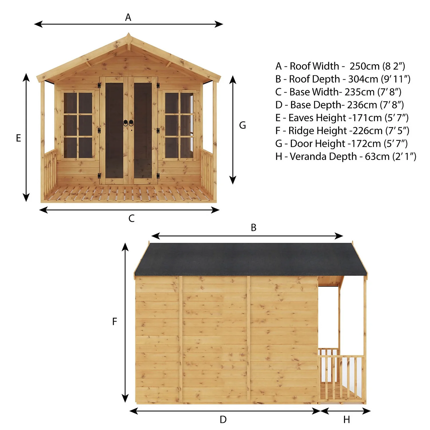 Mercia 10 X 8ft Traditional Summerhouse - Installation Included 11 Mercia 10 X 8ft Traditional Summerhouse - Installation Included - Image 9