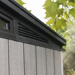 Keter Artisan 9 X 7ft Outdoor Garden Storage Pent Shed - Grey -Garden Furniture Store 12823643 5715036177459739