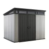 Keter Artisan 9 X 7ft Outdoor Garden Storage Pent Shed - Grey -Garden Furniture Store 12823643 8465036177364474