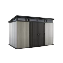 Keter Artisan 11 X 7ft Outdoor Plastic Garden Storage Pent Shed - Grey