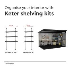 Keter Artisan 11 X 7ft Outdoor Plastic Garden Storage Pent Shed - Grey 20 Keter Artisan 11 X 7ft Outdoor Plastic Garden Storage Pent Shed - Grey -Garden Furniture Store 12823649 6465036177975787