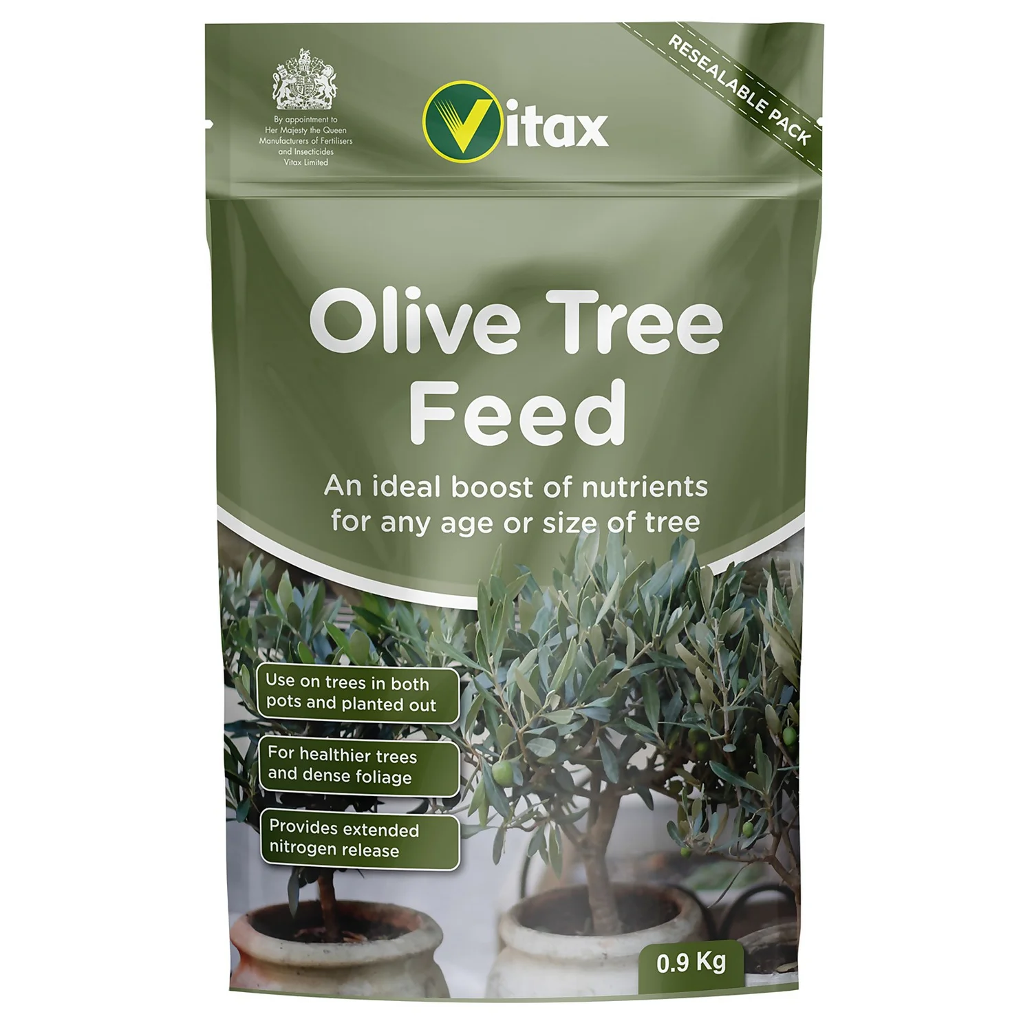 Vitax Olive Tree Fertiliser Pouch - 0.9kg 3 Vitax Olive Tree Fertiliser Pouch - 0.9kg