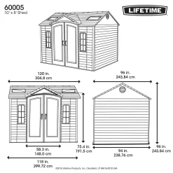 Lifetime 10 X 8ft Outdoor Storage Shed -Garden Furniture Store 12826439 2015012583880476