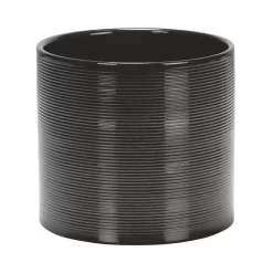 Glass Grey Ceramic Cover Pot 19cm