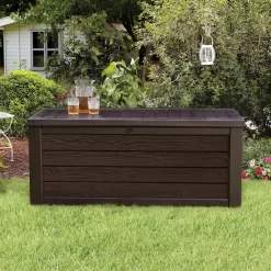 Keter Westwood Outdoor Garden Storage Box 570L - Brown -Garden Furniture Store 12828828 1094858568487996