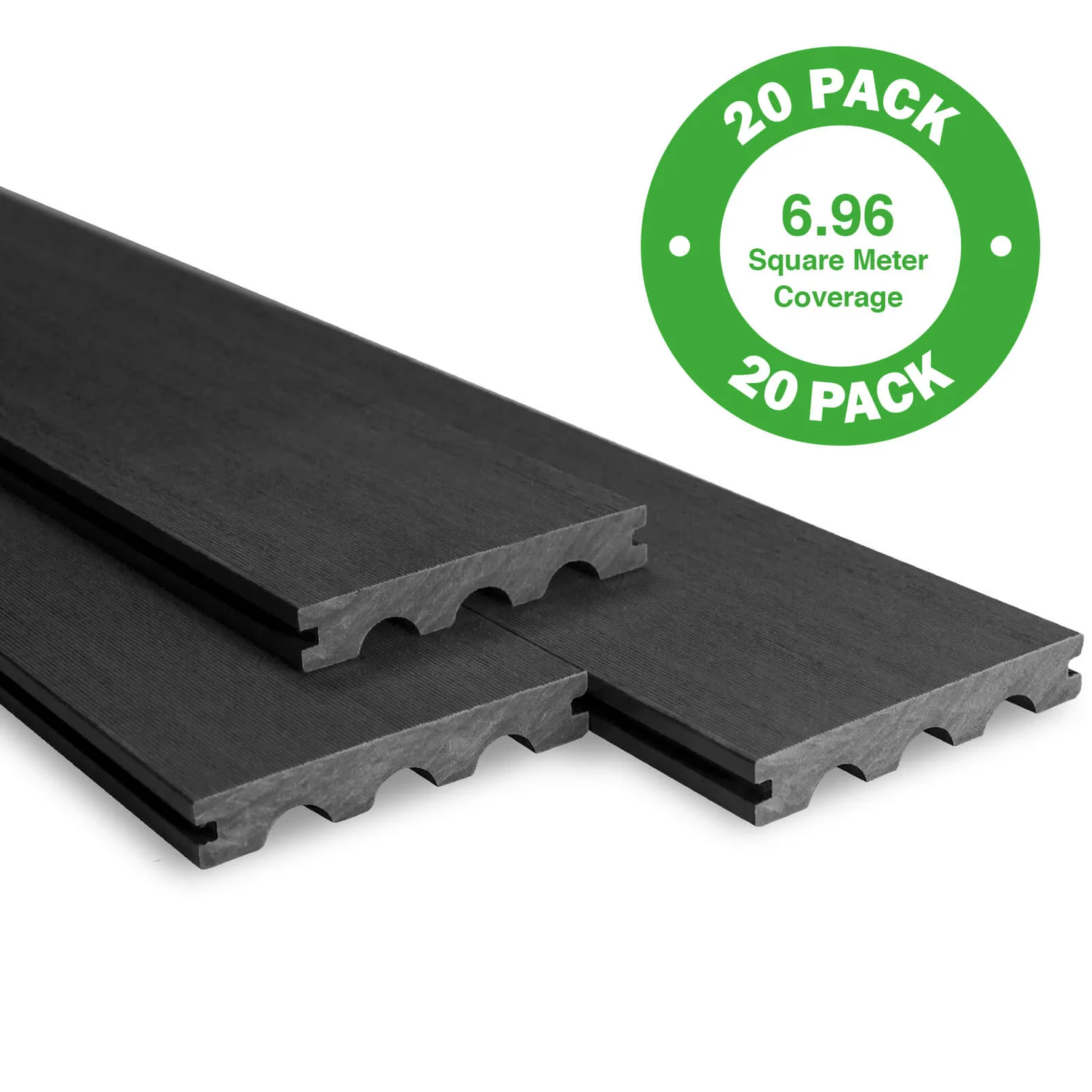 Bridge Board Composite Decking 20 Pack Ebony - 6.96 M2 3 Bridge Board Composite Decking 20 Pack Ebony - 6.96 M2