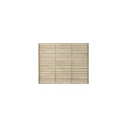 6ft X 5ft (1.8m X 1.5m) Pressure Treated Contemporary Slatted Fence Panel - Pack Of 5 -Garden Furniture Store 12832571 1994833200582433