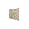 6ft X 5ft (1.8m X 1.5m) Pressure Treated Contemporary Slatted Fence Panel - Pack Of 5