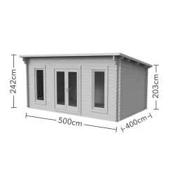Forest Mendip 5.0m X 4.0m Log Cabin Double Glazed, 24kg Polyester Felt, Plus Underlay 20 Forest Mendip 5.0m X 4.0m Log Cabin Double Glazed, 24kg Polyester Felt, Plus Underlay -Garden Furniture Store 12832783 4994833197824296