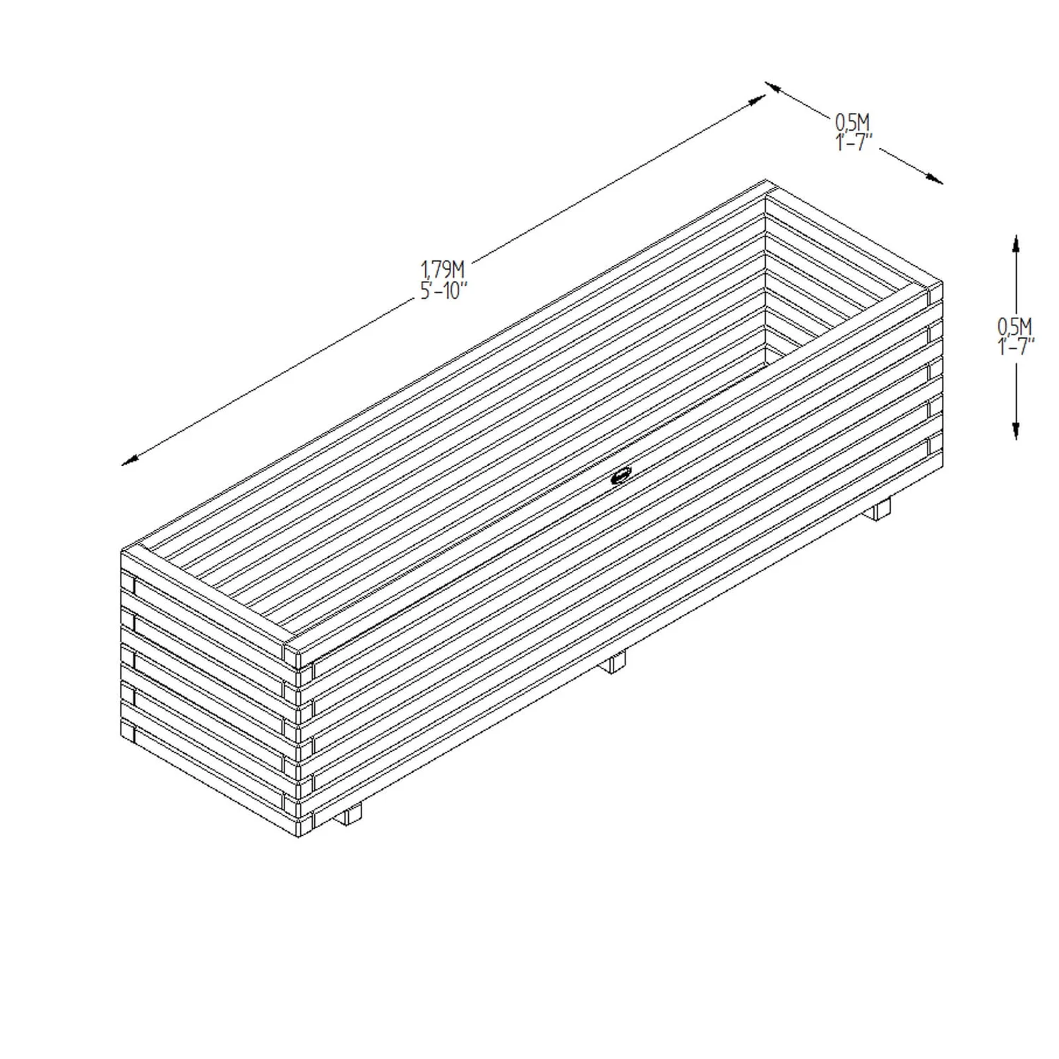 Forest Garden Wooden Lomello Planter 4 Forest Garden Wooden Lomello Planter - Image 2