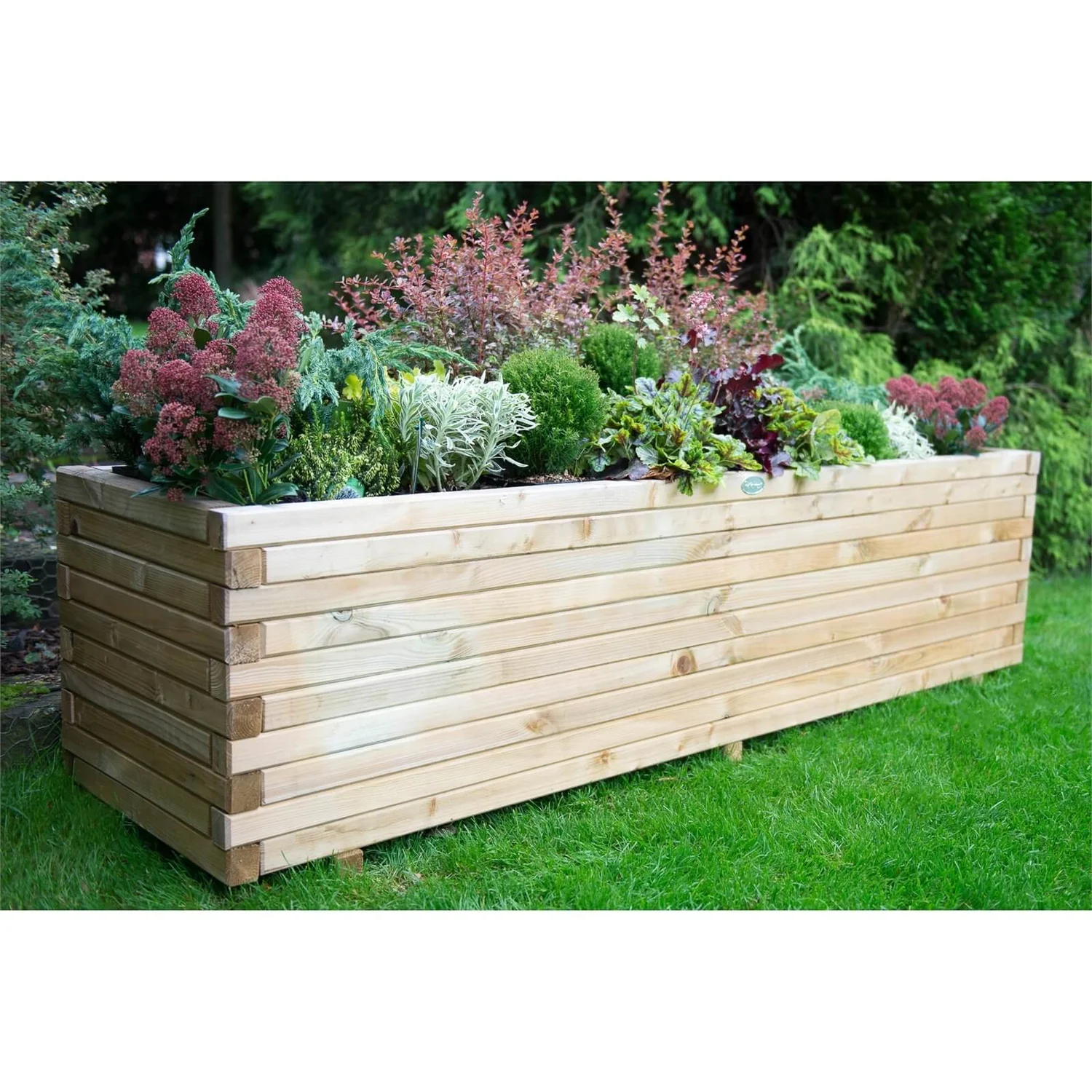 Forest Garden Wooden Lomello Planter 3 Forest Garden Wooden Lomello Planter