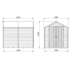 Forest 8 X 6ft Overlap Pressure Treated Apex Shed - Double Door No Windows - Incl. Installation 16 Forest 8 X 6ft Overlap Pressure Treated Apex Shed - Double Door No Windows - Incl. Installation -Garden Furniture Store 12833315 8344833201667164