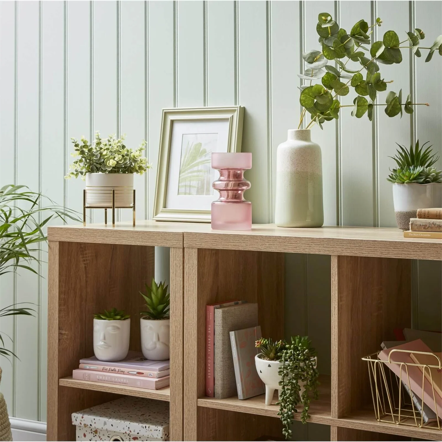 Potted Plant - White With Gold Legs 4 Potted Plant - White With Gold Legs - Image 2