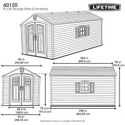 Lifetime 8 X 20 Ft Outdoor Storage Shed 15 Lifetime 8 X 20 Ft Outdoor Storage Shed -Garden Furniture Store 12836592 5145012583846294