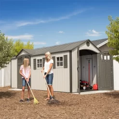Lifetime 17.5 X 8 Ft Dual Entry Outdoor Storage Shed -Garden Furniture Store 12836595 1905012583797700