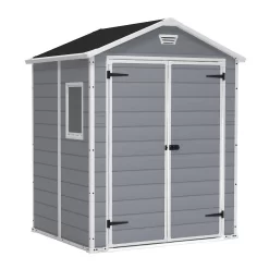 Keter Manor 6 X 5ft Outdoor Plastic Garden Storage Shed - Grey