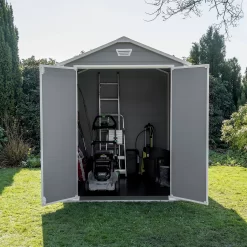 Keter Manor 6 X 8ft Outdoor Garden Apex Storage Shed - Grey -Garden Furniture Store 12840573 2035036178812256