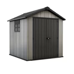 Keter Oakland 7.5 X 7ft Outdoor Garden Apex Storage Shed - Grey