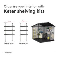 Keter Oakland 7.5 X 9ft Outdoor Garden Apex Storage Shed - Grey 21 Keter Oakland 7.5 X 9ft Outdoor Garden Apex Storage Shed - Grey -Garden Furniture Store 12840578 1635036179845699