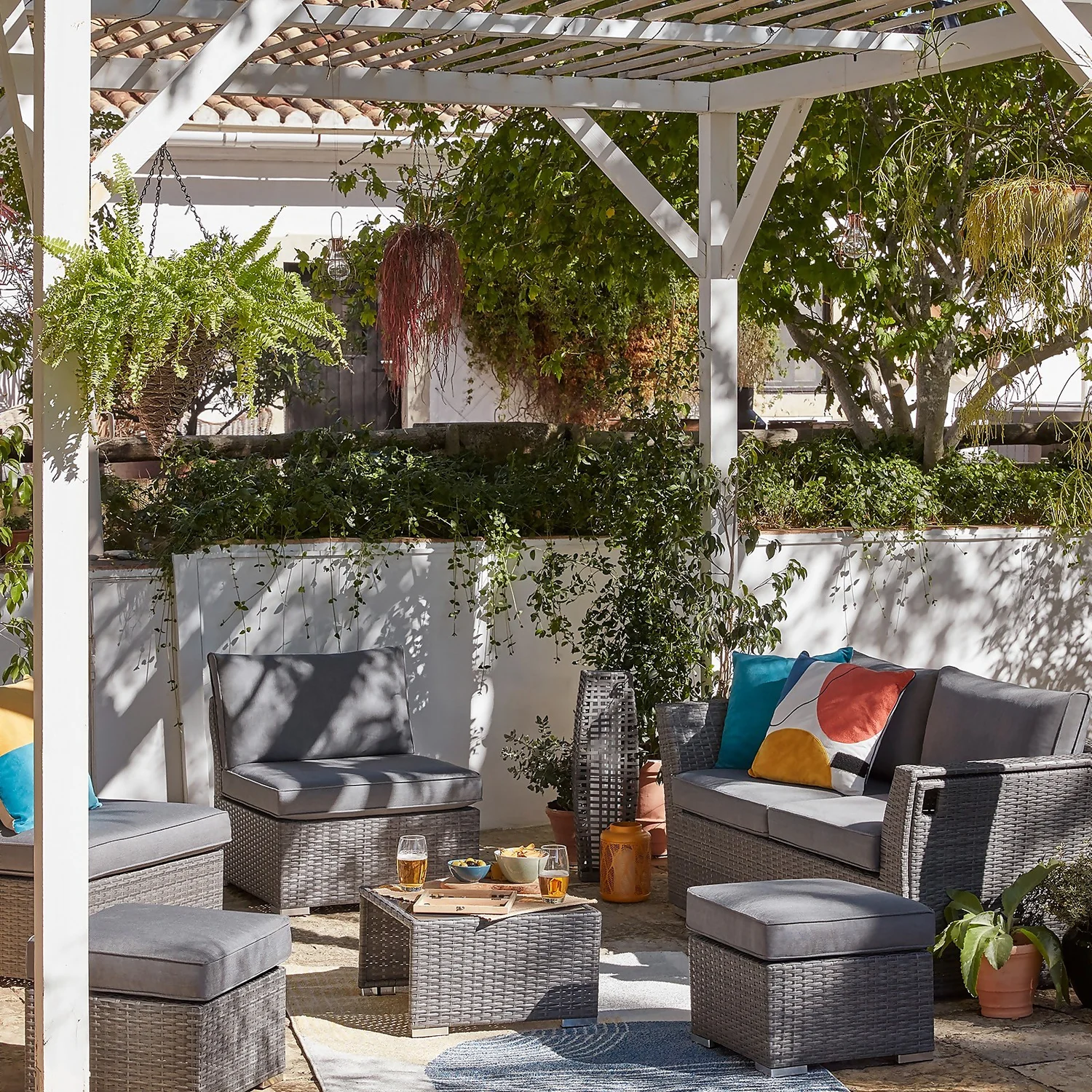 Bambrick 6 Seater Grey Rattan Garden Sofa Set 3 Bambrick 6 Seater Grey Rattan Garden Sofa Set